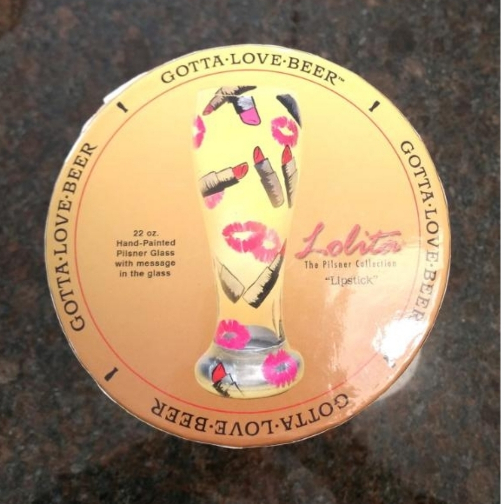 NIB-Lolita 'Lipstick' Pilsner Glass - Picture 4 of 4